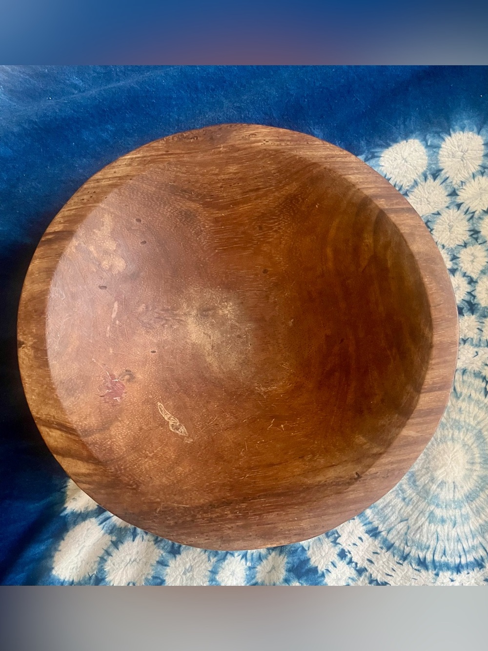 Vintage Hawaiian Style Footed Wood Bowl | Polynesian Tanoa Tiki Decor 9”